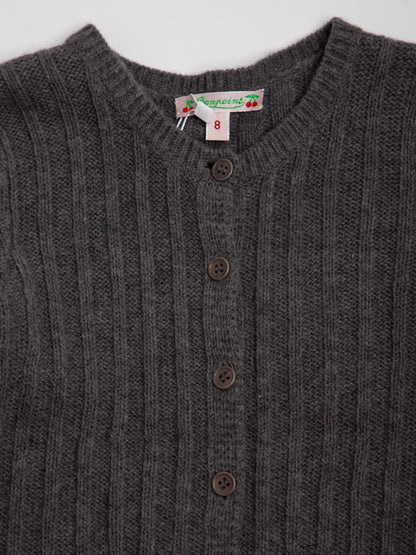 Good Bonpoint Gray Angora Wool Cardigan Size 10 for Kids