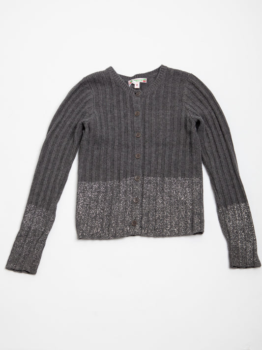 Good Bonpoint Gray Angora Wool Cardigan Size 10 for Kids