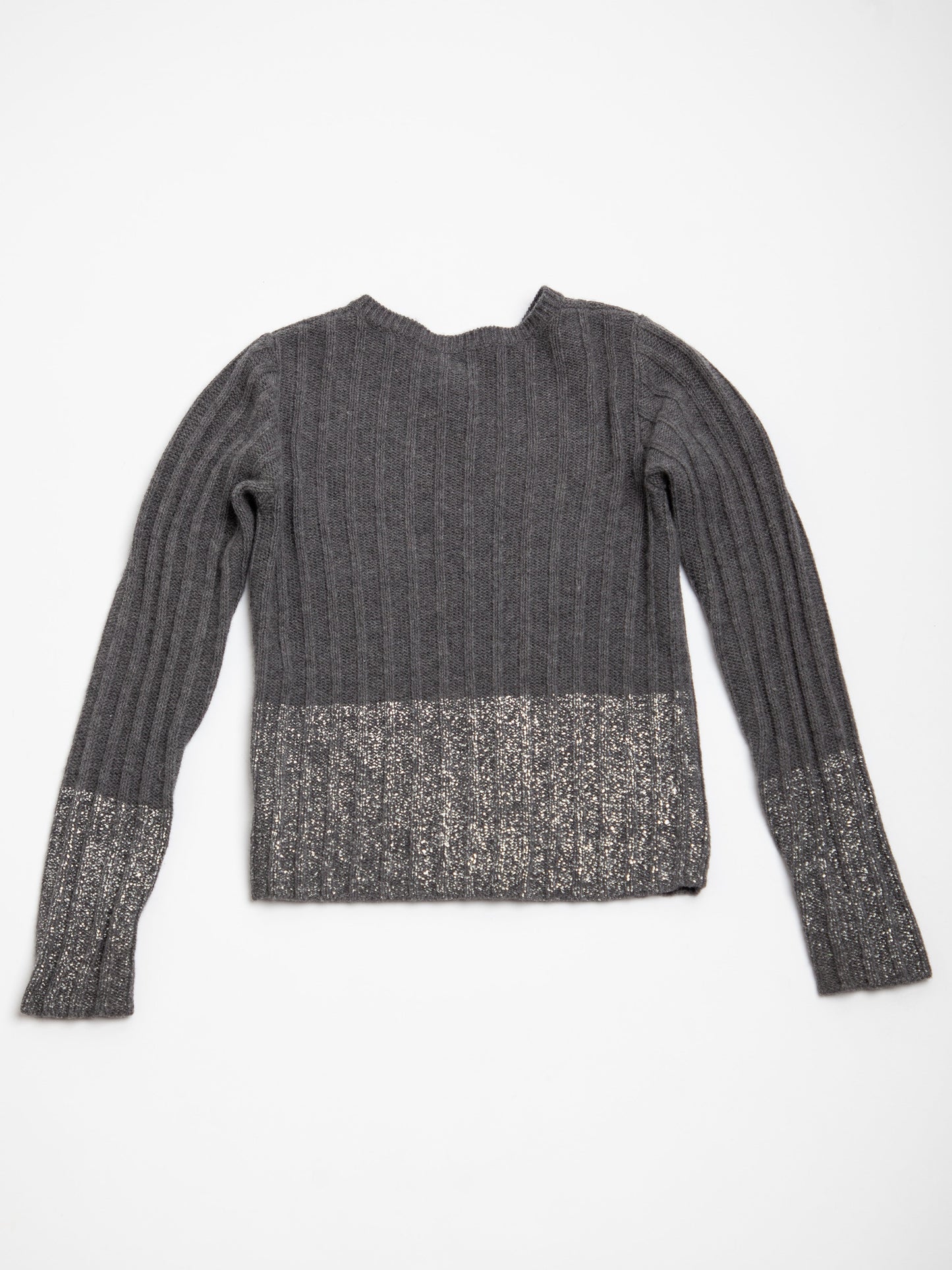 good bonpoint gray angora wool cardigan size 10 for kids