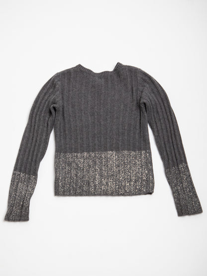 Good Bonpoint Gray Angora Wool Cardigan Size 10 for Kids