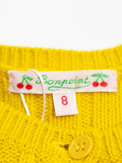 Good Bonpoint Green Angora Wool Cardigan Size 10 for Kids