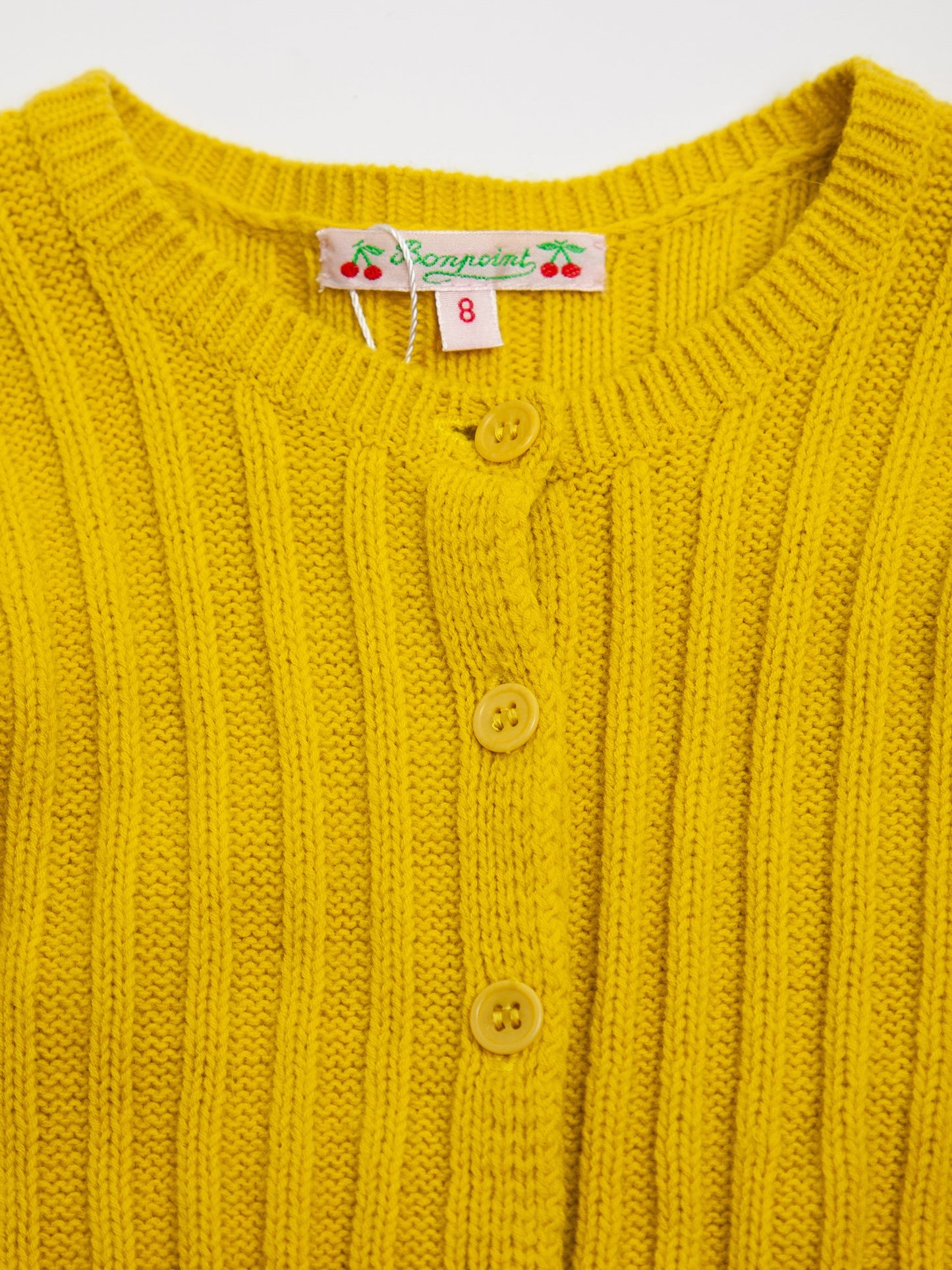 good bonpoint green angora wool cardigan size 10 for kids