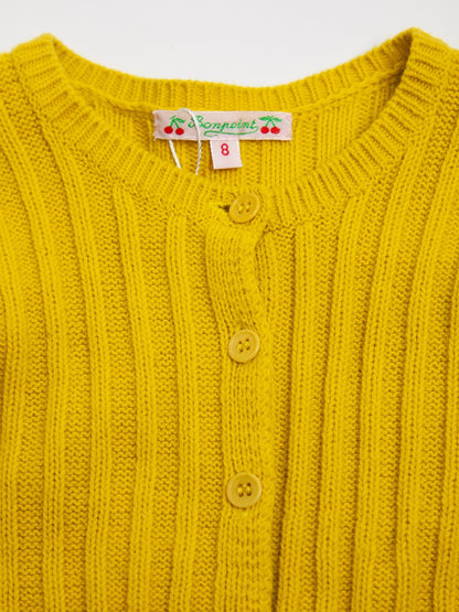 Good Bonpoint Green Angora Wool Cardigan Size 10 for Kids