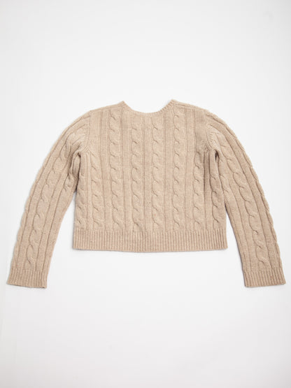 Good Bonpoint White Angora Wool Cardigan for Kids Size 10