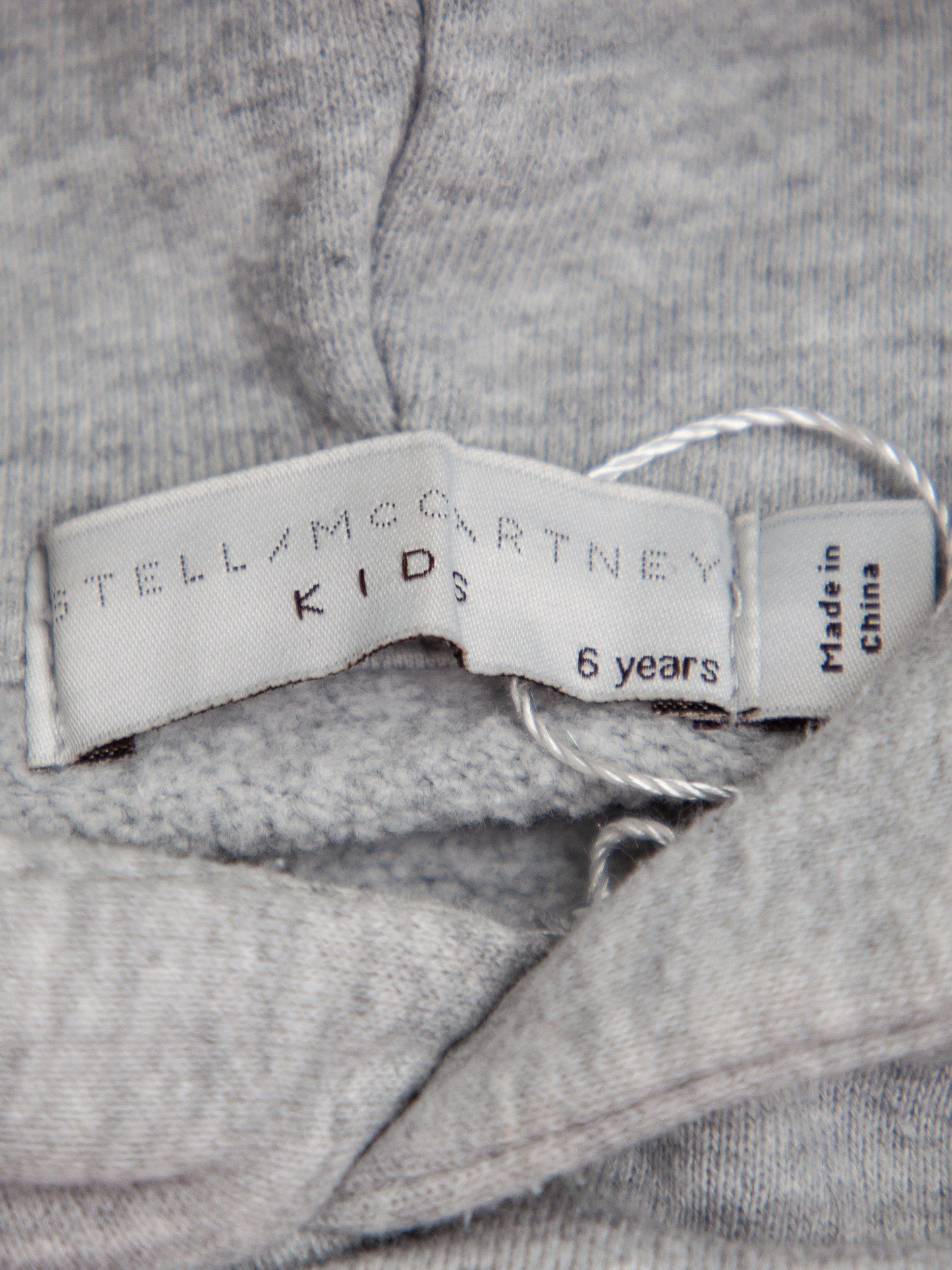 good stella mccartney kids gray cotton hoodie size 8 with motif