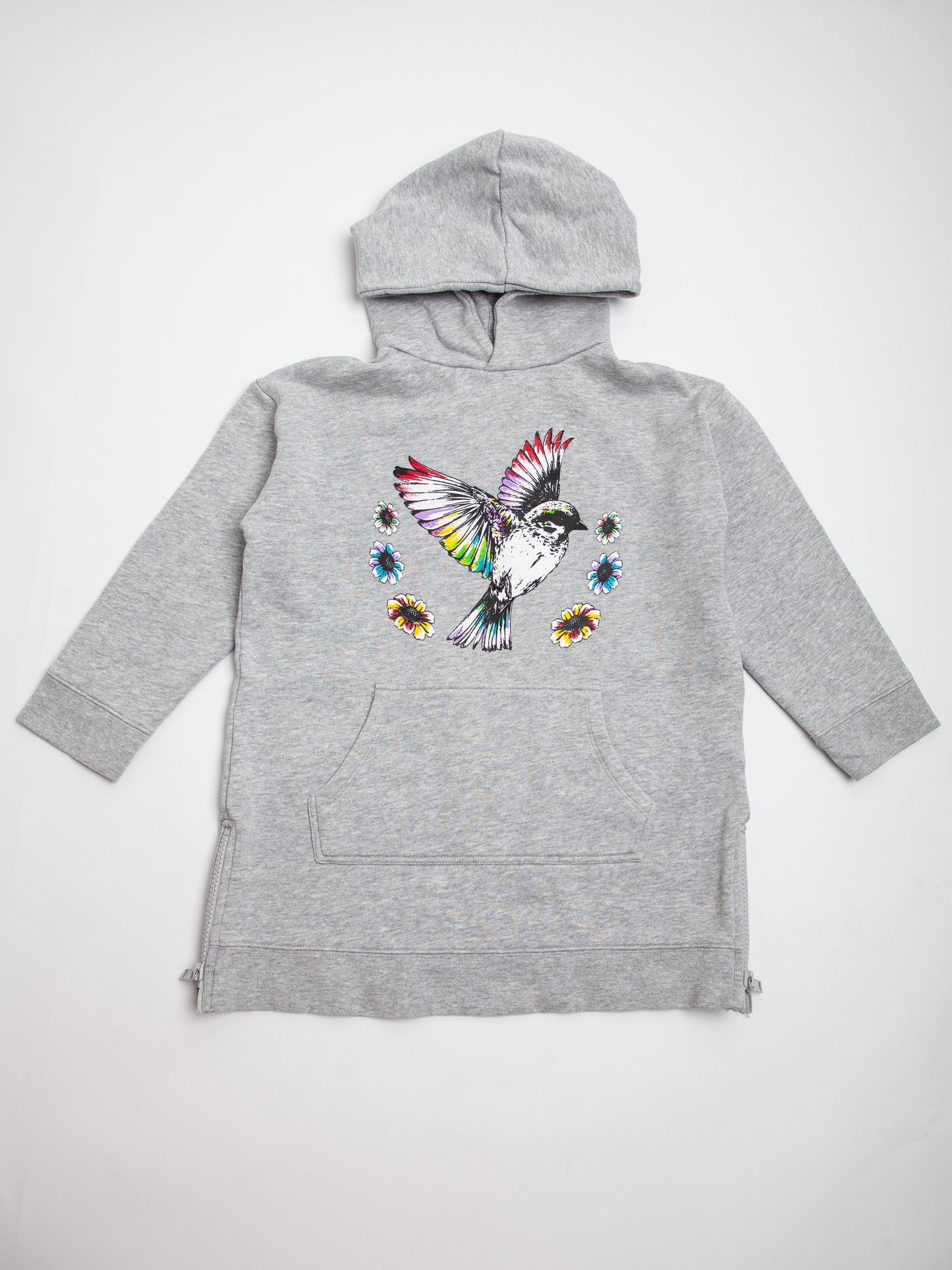 good stella mccartney kids gray cotton hoodie size 8 with motif