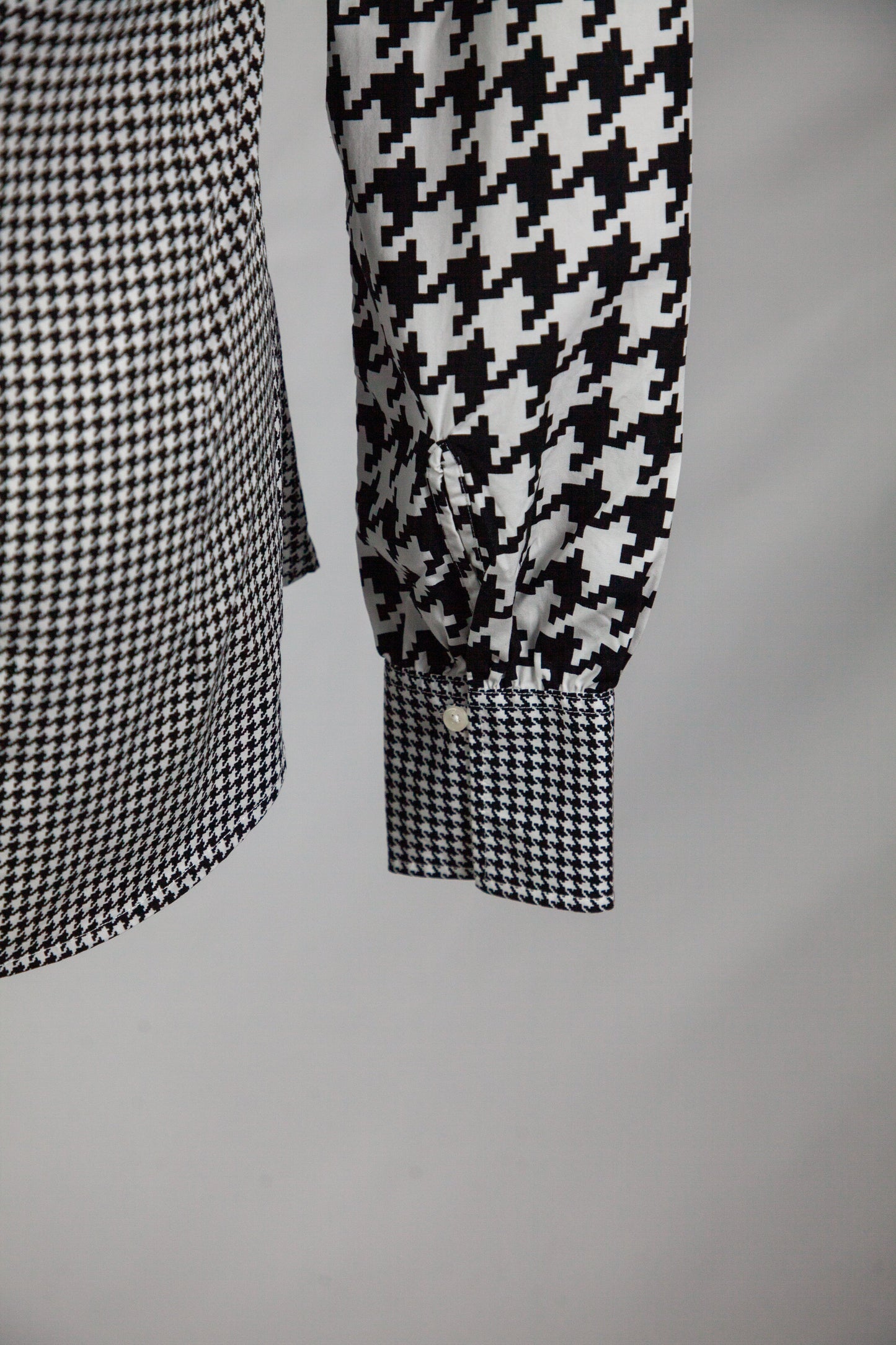 perfect tommy hilfiger women's houndstooth blouse size xs white cotton