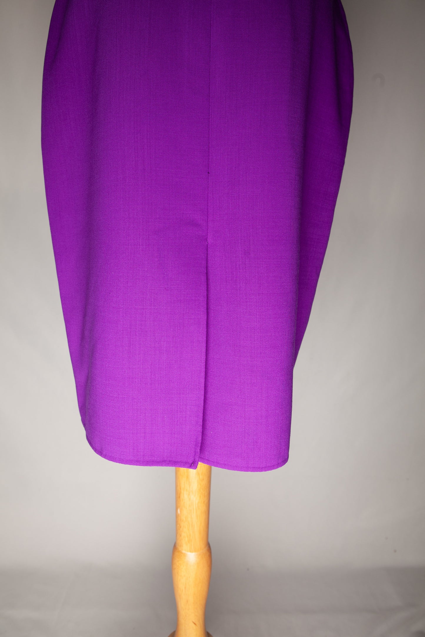 good oscar de la renta purple cashmere wool skirt size xs