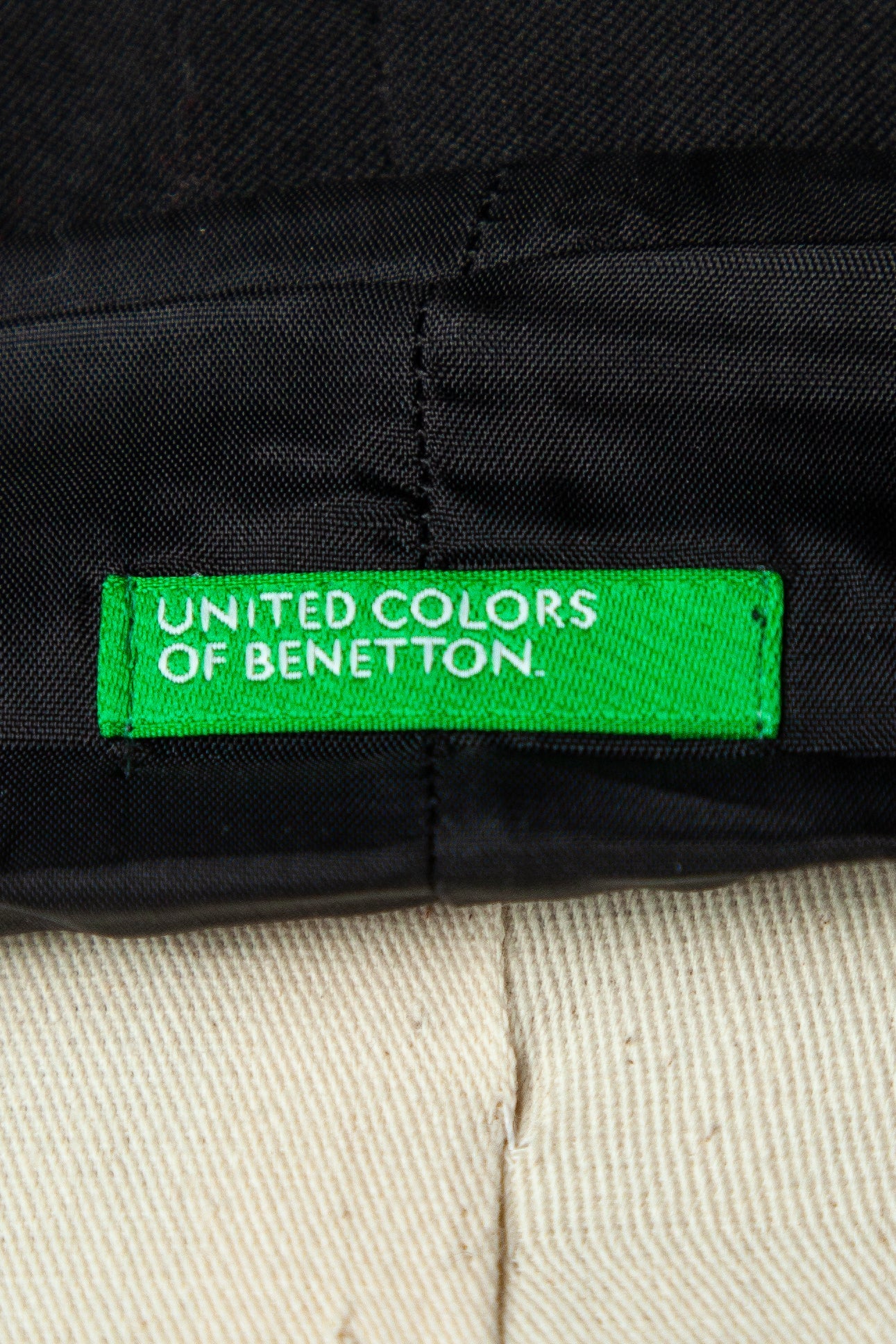 excellent united colors of benetton black cotton pencil skirt m
