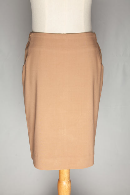 Good Max Mara Orange Pencil Skirt Women's XS Polyester