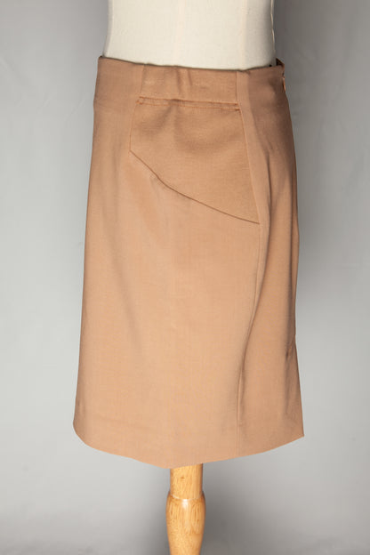 Good Max Mara Orange Pencil Skirt Women's XS Polyester