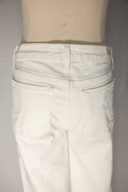Good J Brand White Cotton Women's Pants Size S with Zippers