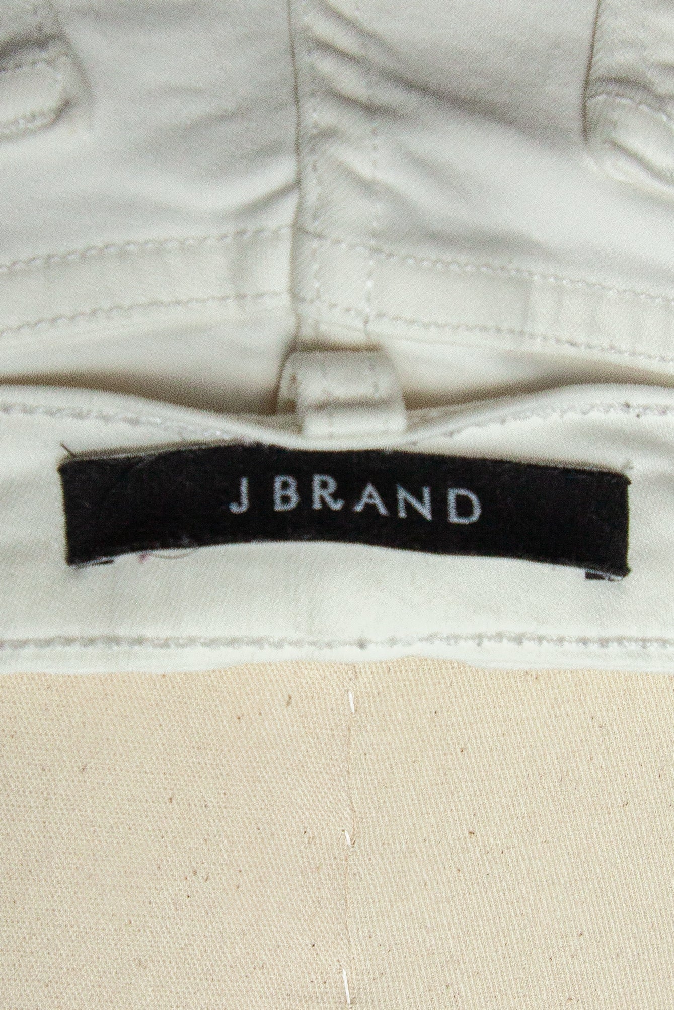 good j brand white cotton women's pants size s with zippers