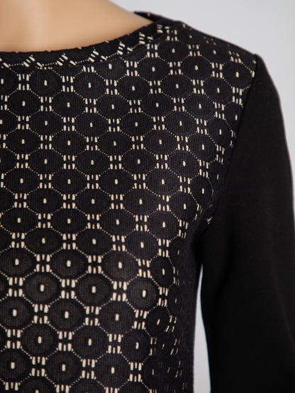 Good Marella Long-Sleeved Black and White Dresses Size M