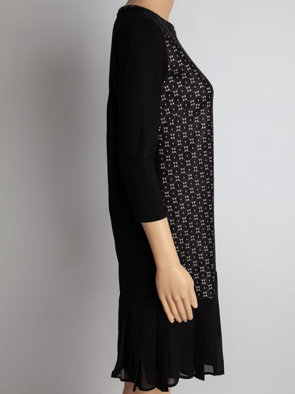 Good Marella Long-Sleeved Black and White Dresses Size M