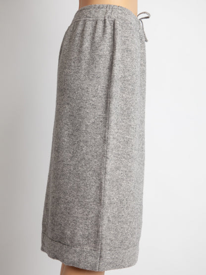 NEW Vince Knit Skirt Gray Cashmere Size S with Drawstring Waistband
