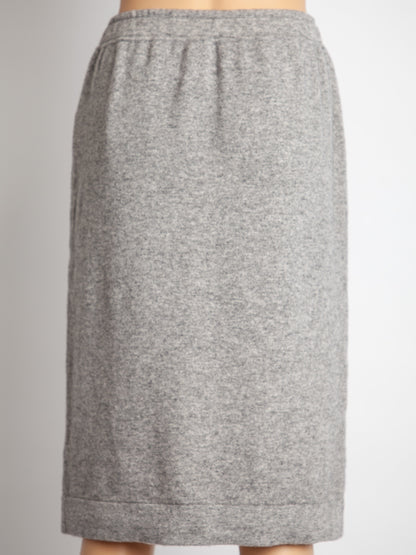 NEW Vince Knit Skirt Gray Cashmere Size S with Drawstring Waistband