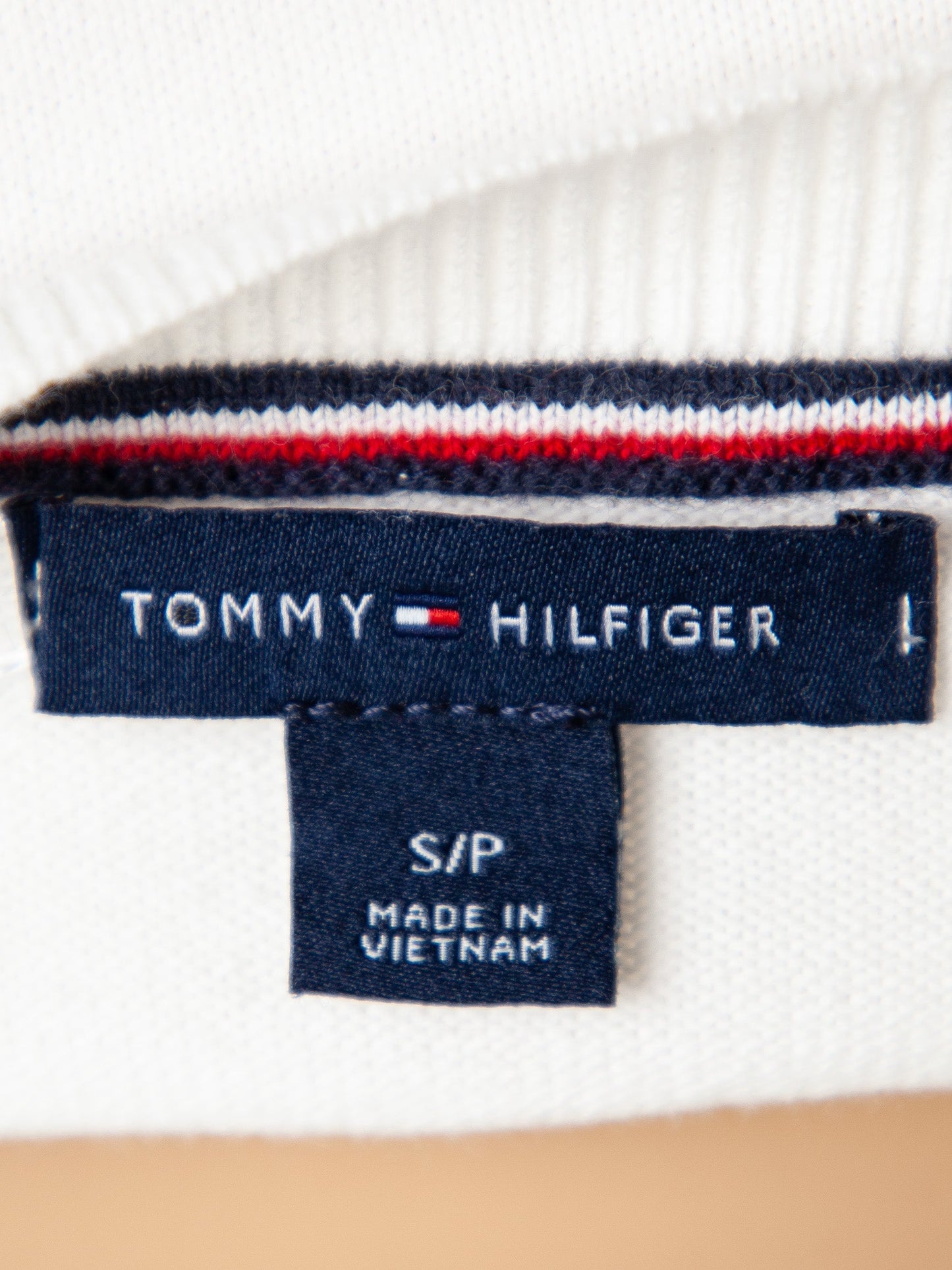 good tommy hilfiger white polka dot sweater size s women