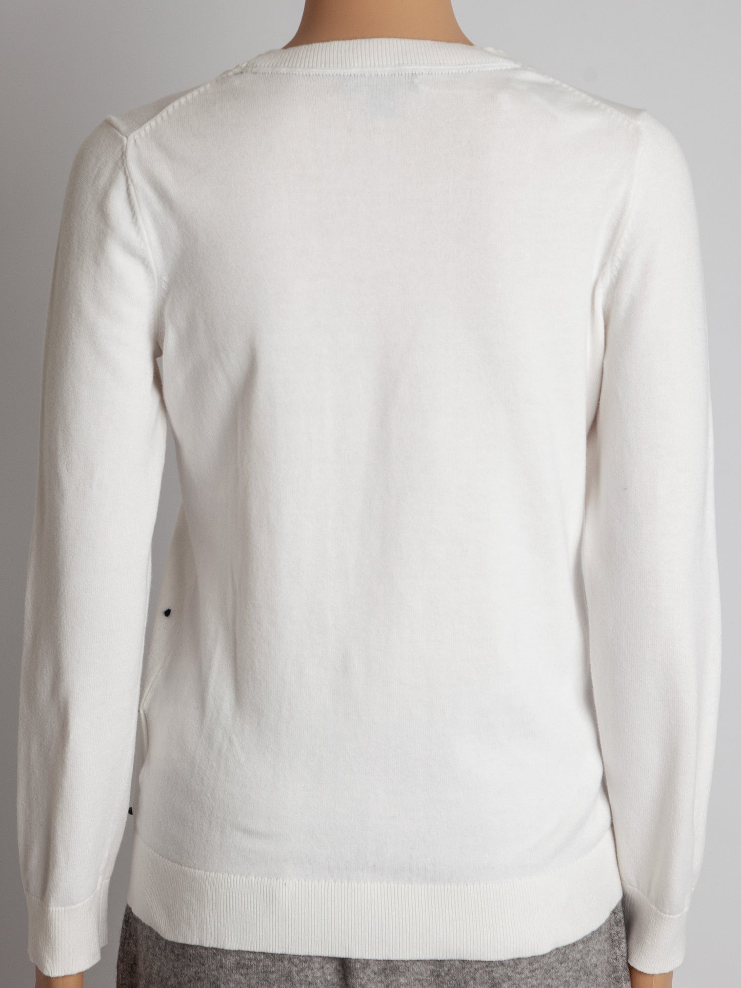 good tommy hilfiger white polka dot sweater size s women
