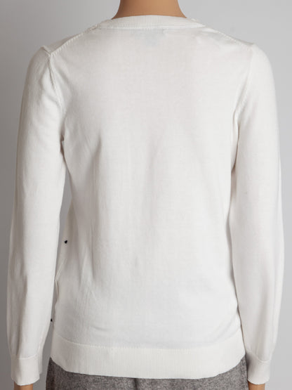 Good Tommy Hilfiger White Polka Dot Sweater Size S Women