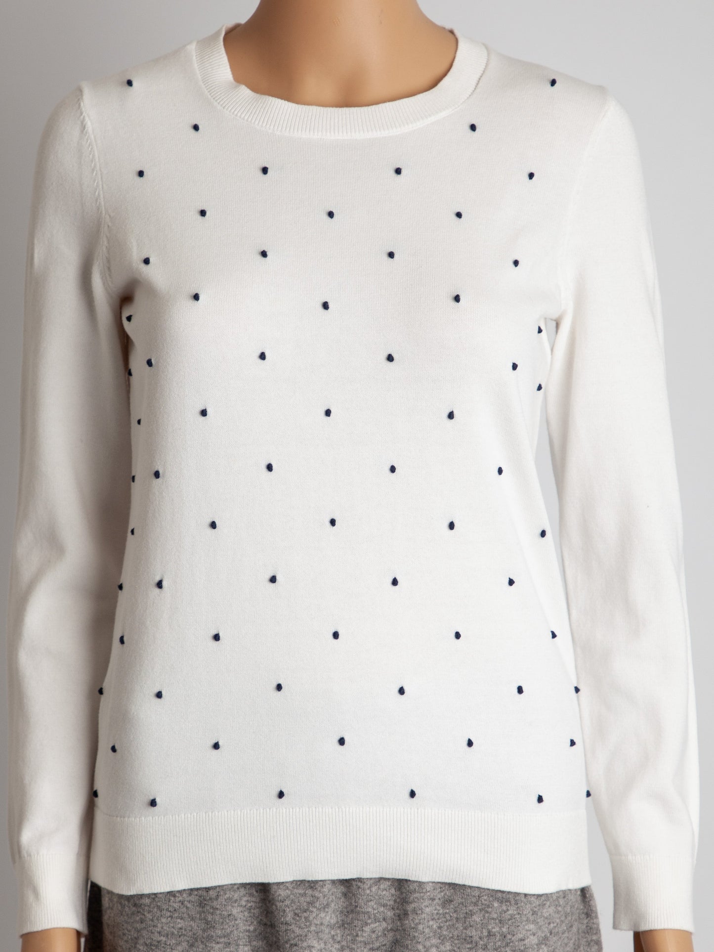 good tommy hilfiger white polka dot sweater size s women