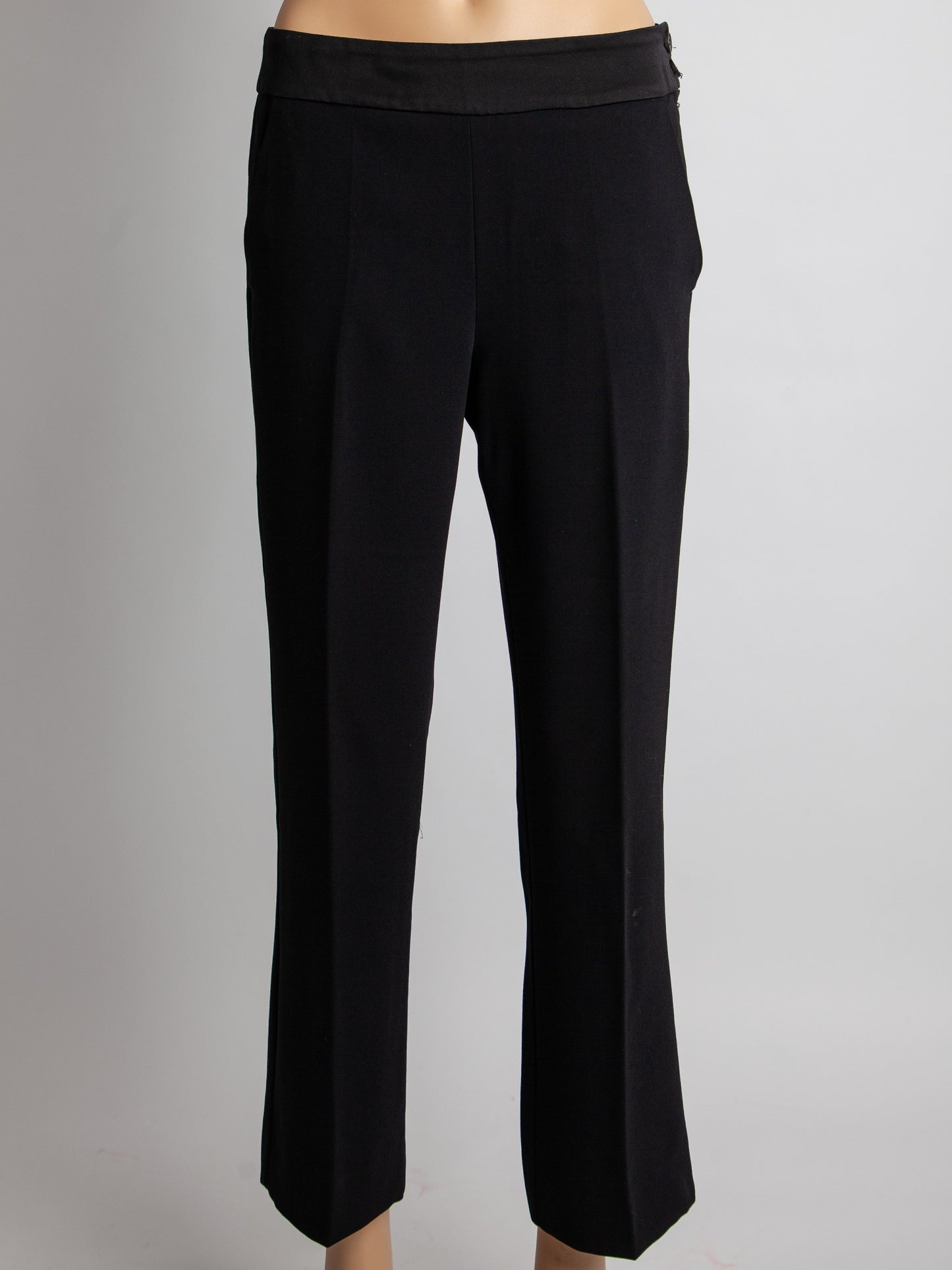 good marella black polyester dress pants for women - tailored fit