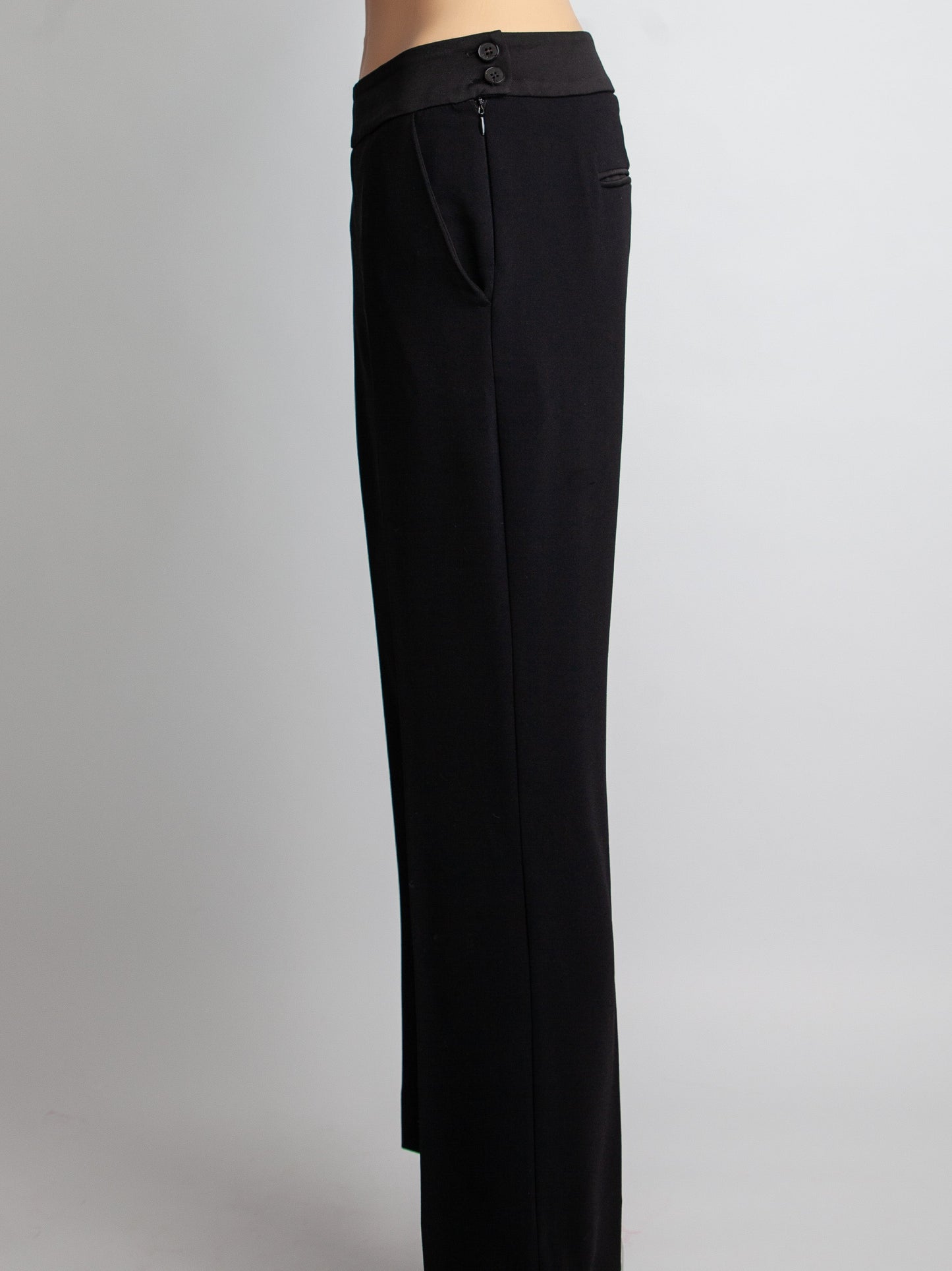 good marella black polyester dress pants for women - tailored fit