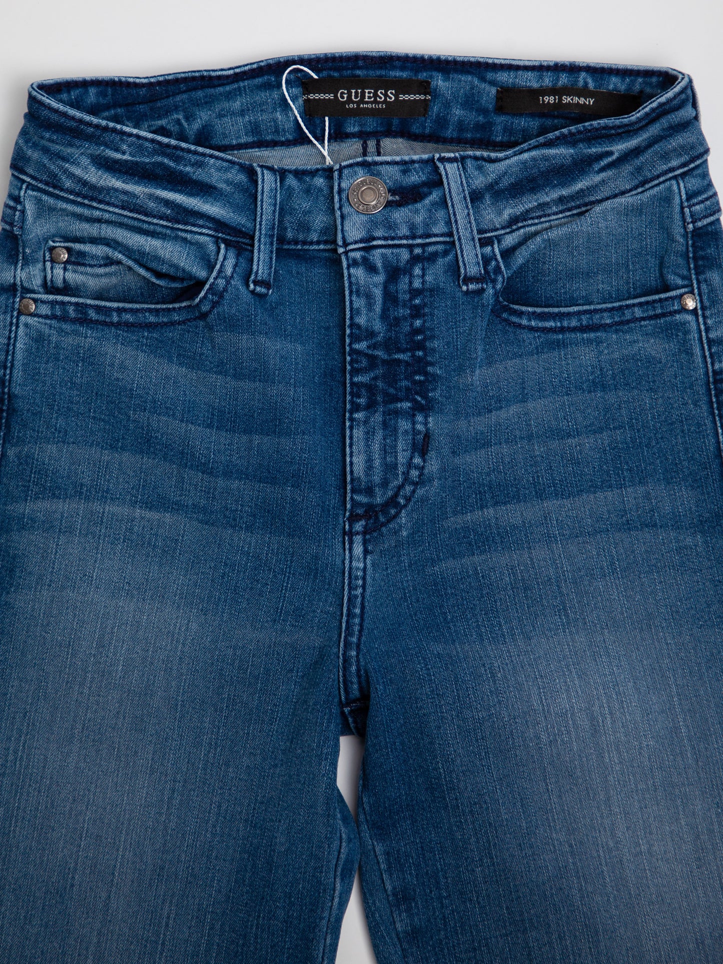 good guess blue denim jeans for kids size 14 cotton