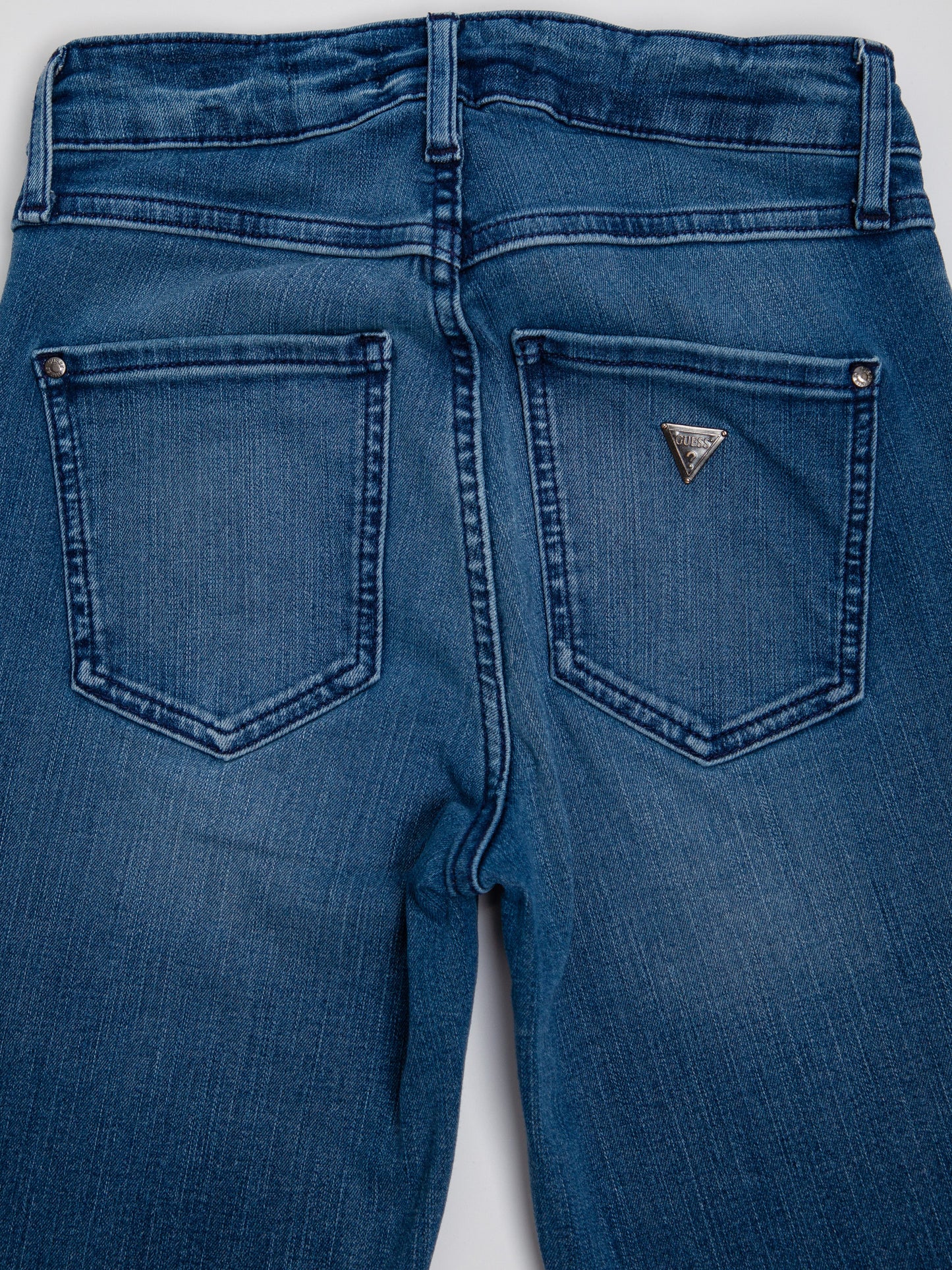 good guess blue denim jeans for kids size 14 cotton