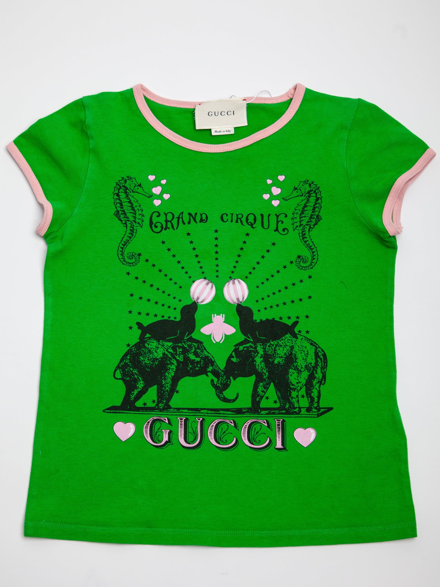 good gucci green cotton t-shirt for kids size 10