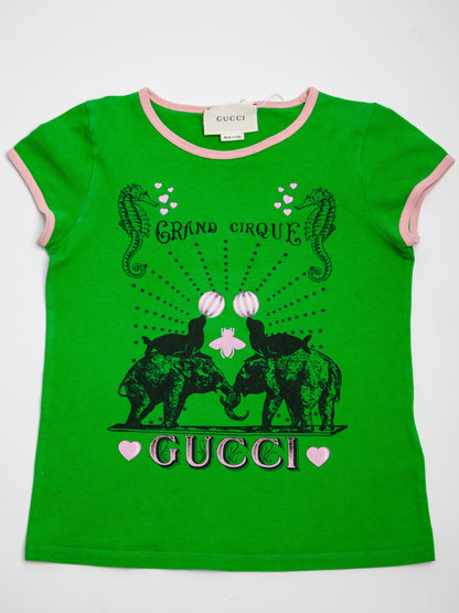 Good Gucci Green Cotton T-Shirt for Kids Size 10