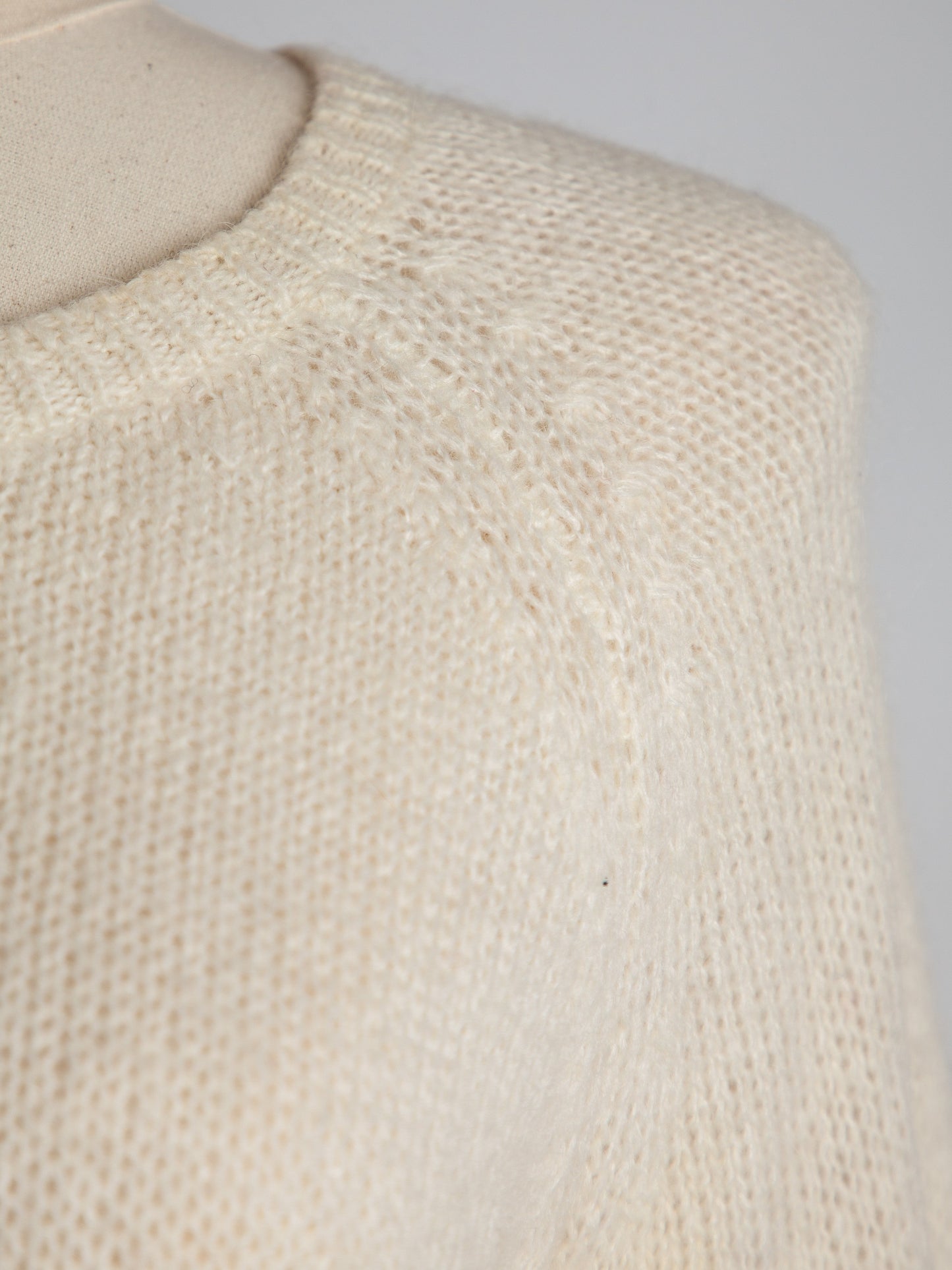 good more & more white poplin sweater size xs with textured back