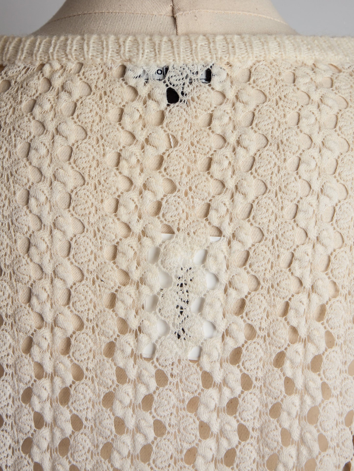 good more & more white poplin sweater size xs with textured back