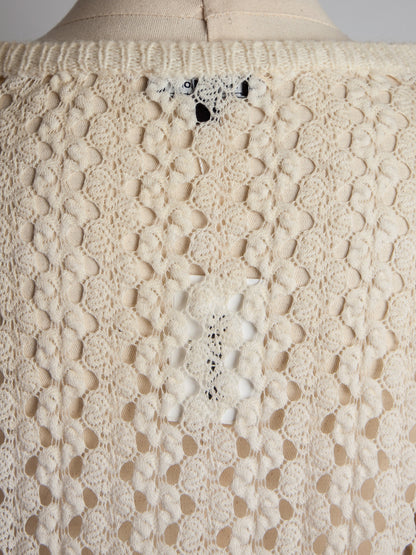 Good More & More White Poplin Sweater Size XS with Textured Back