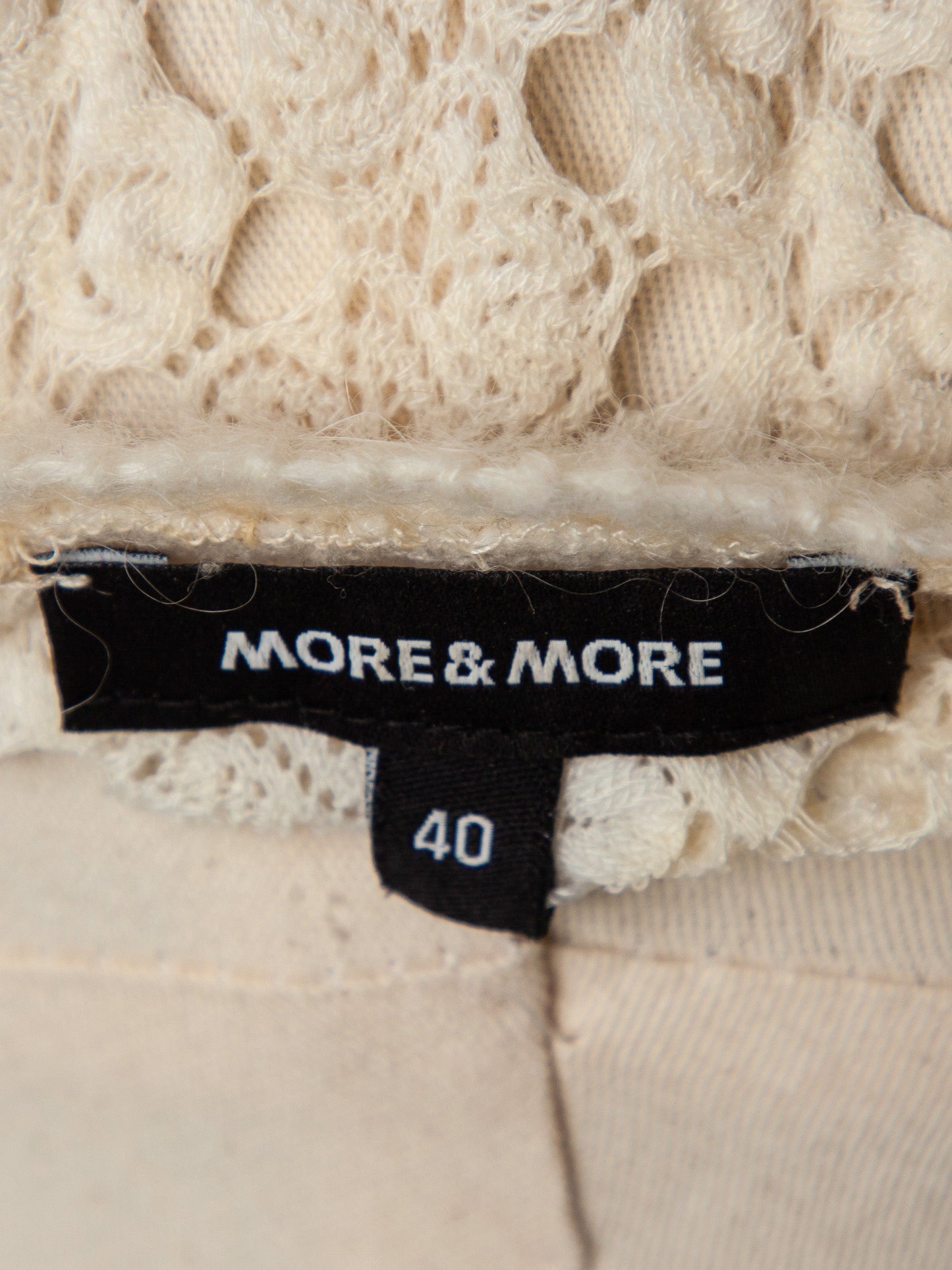 good more & more white poplin sweater size xs with textured back