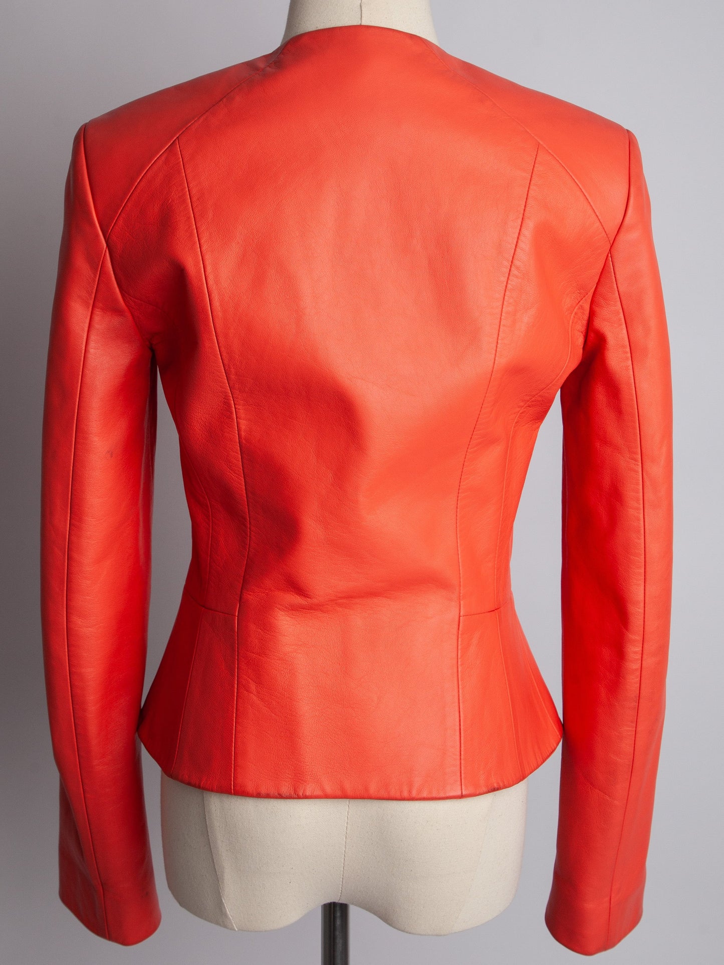 good michael kors pink leather jacket size xxs women fitted