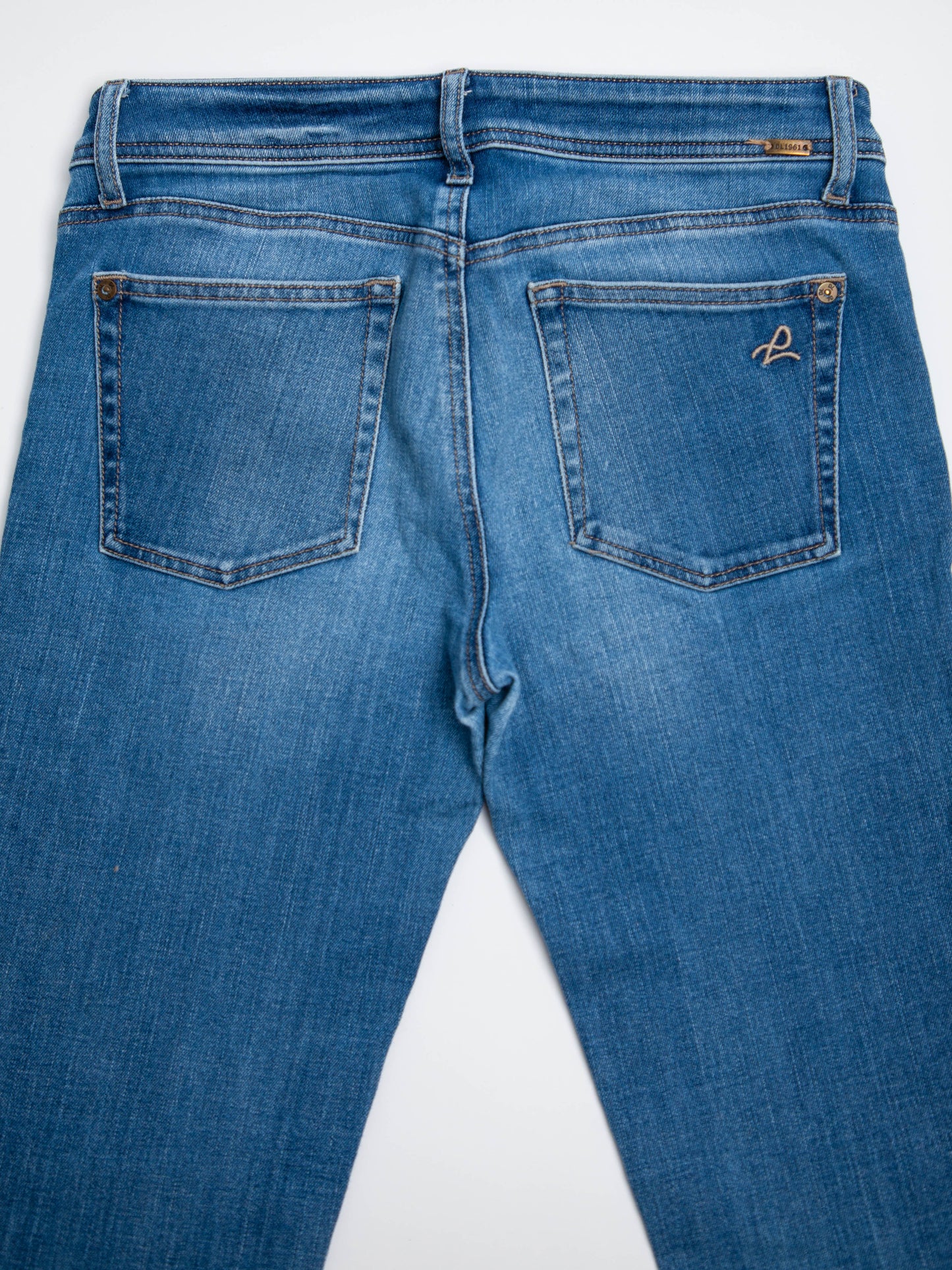 good dl1986 blue denim jeans size xs cotton natural