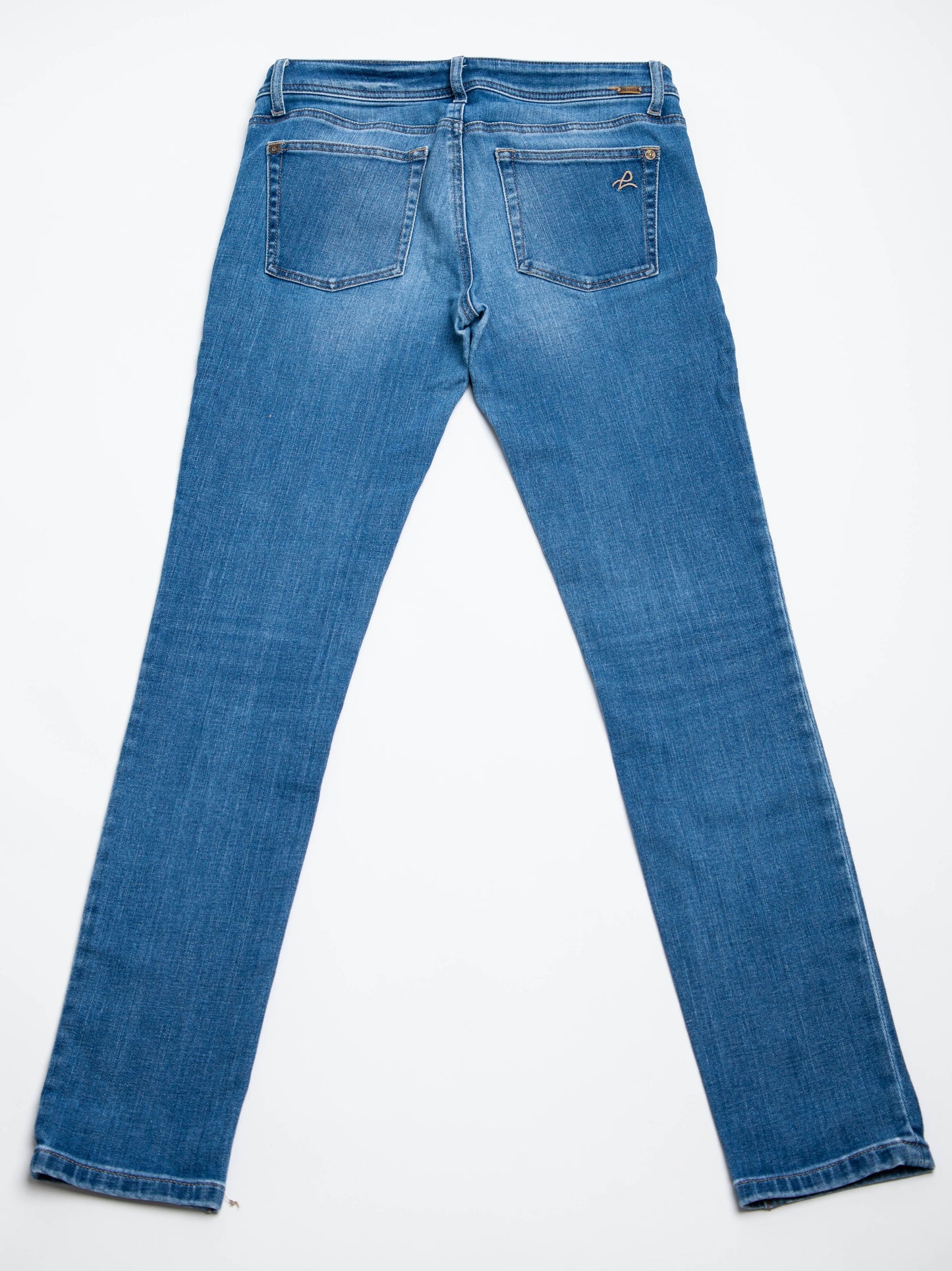 good dl1986 blue denim jeans size xs cotton natural