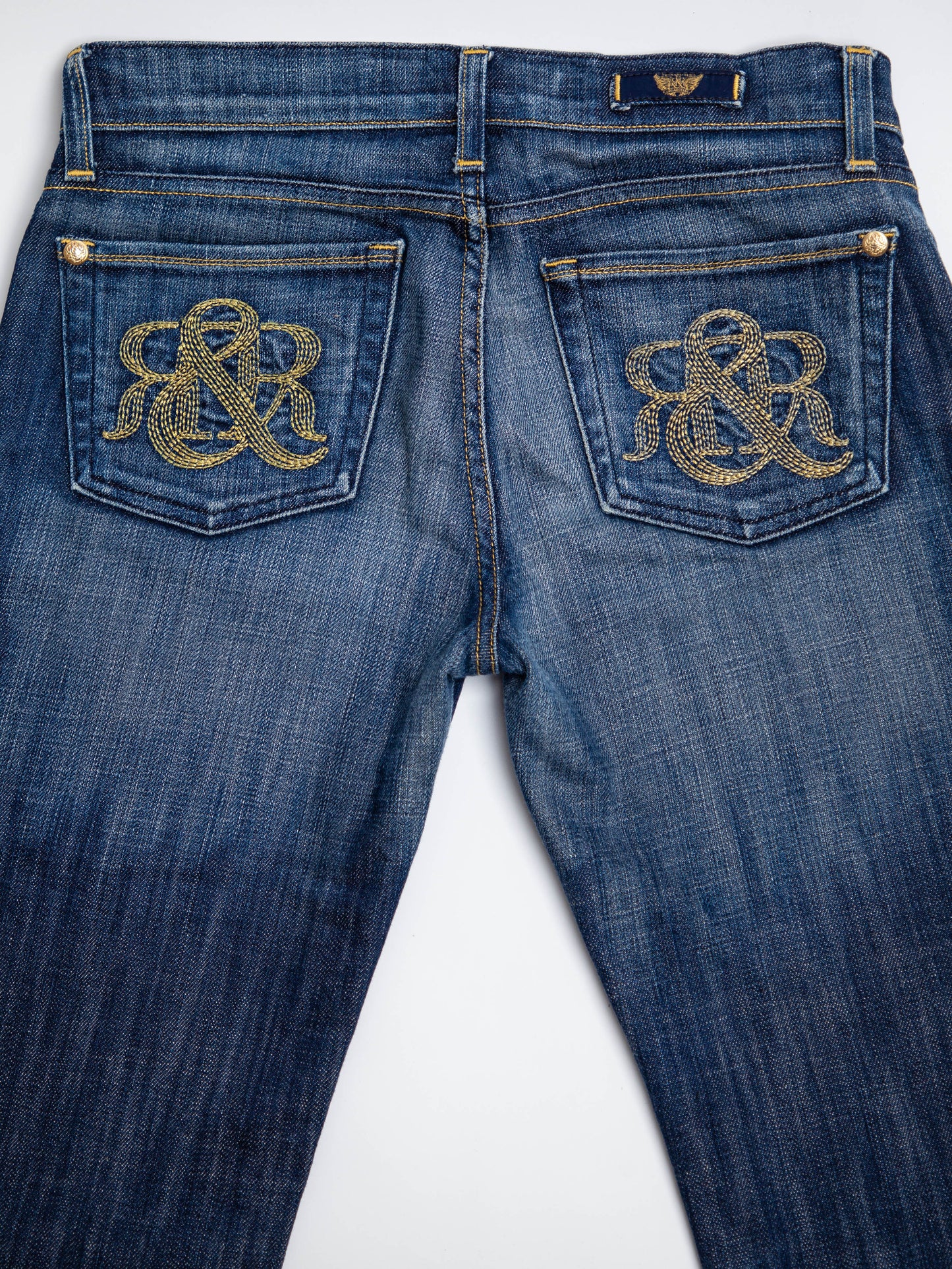 good rock & republic blue denim bootcut jeans size xs