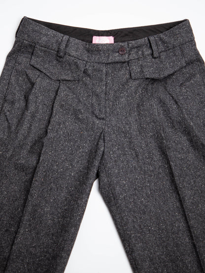 Good Blumarine Gray Silk Dress Pants Size XS Women