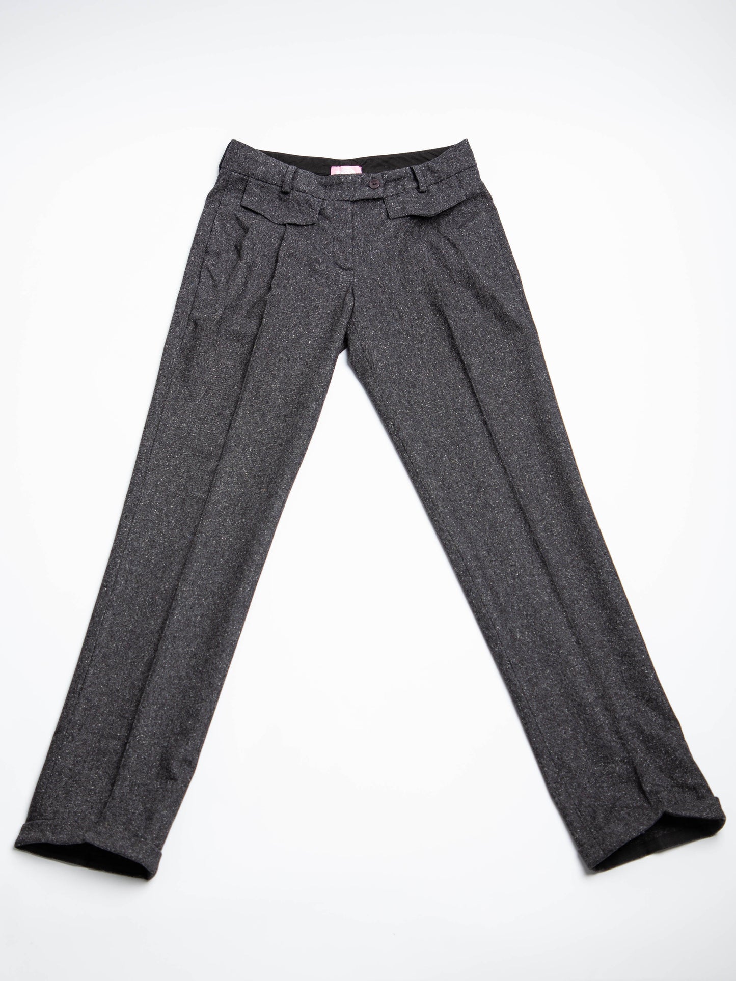 good blumarine gray silk dress pants size xs women