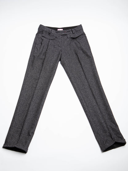 Good Blumarine Gray Silk Dress Pants Size XS Women