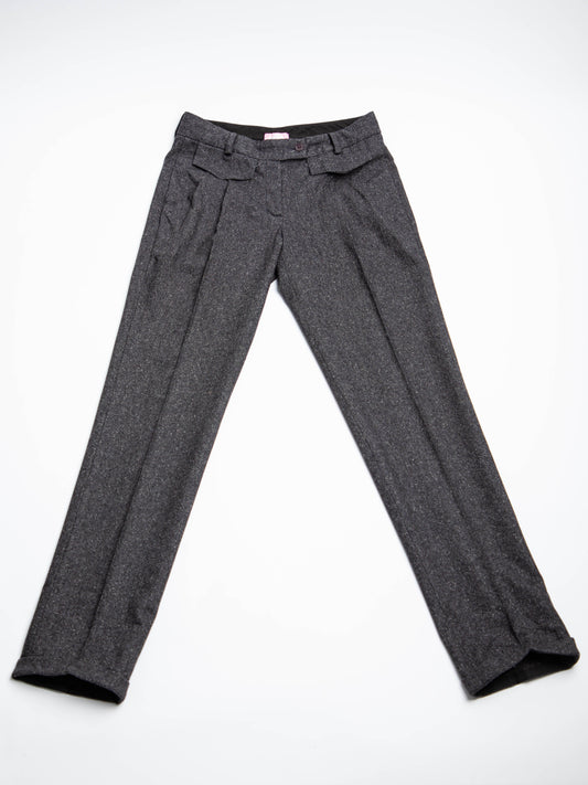 Good Blumarine Gray Silk Dress Pants Size XS Women