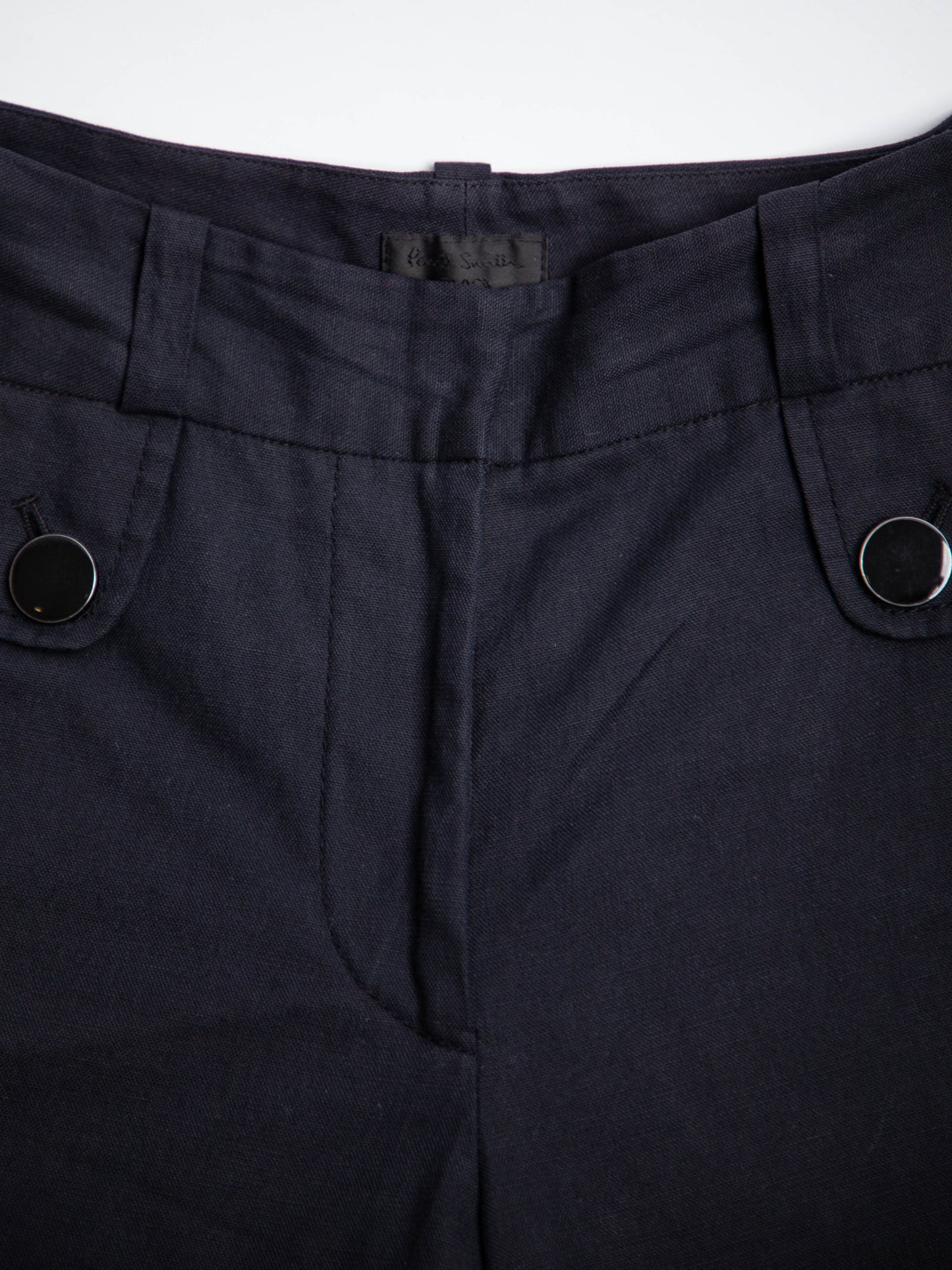 good paul smith black wide-leg cotton pants size xs