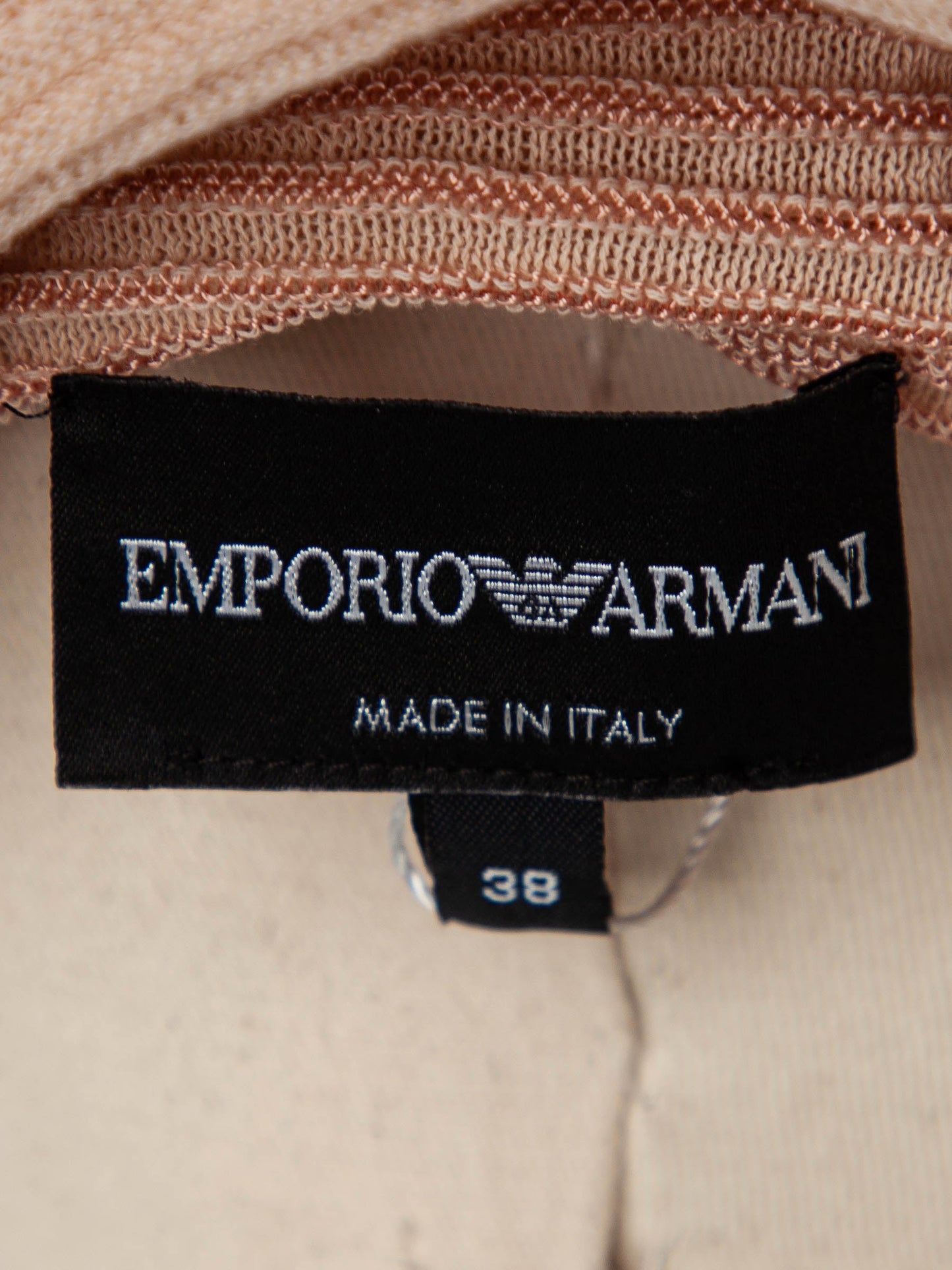good emporio armani white ribbed knit top size xxs