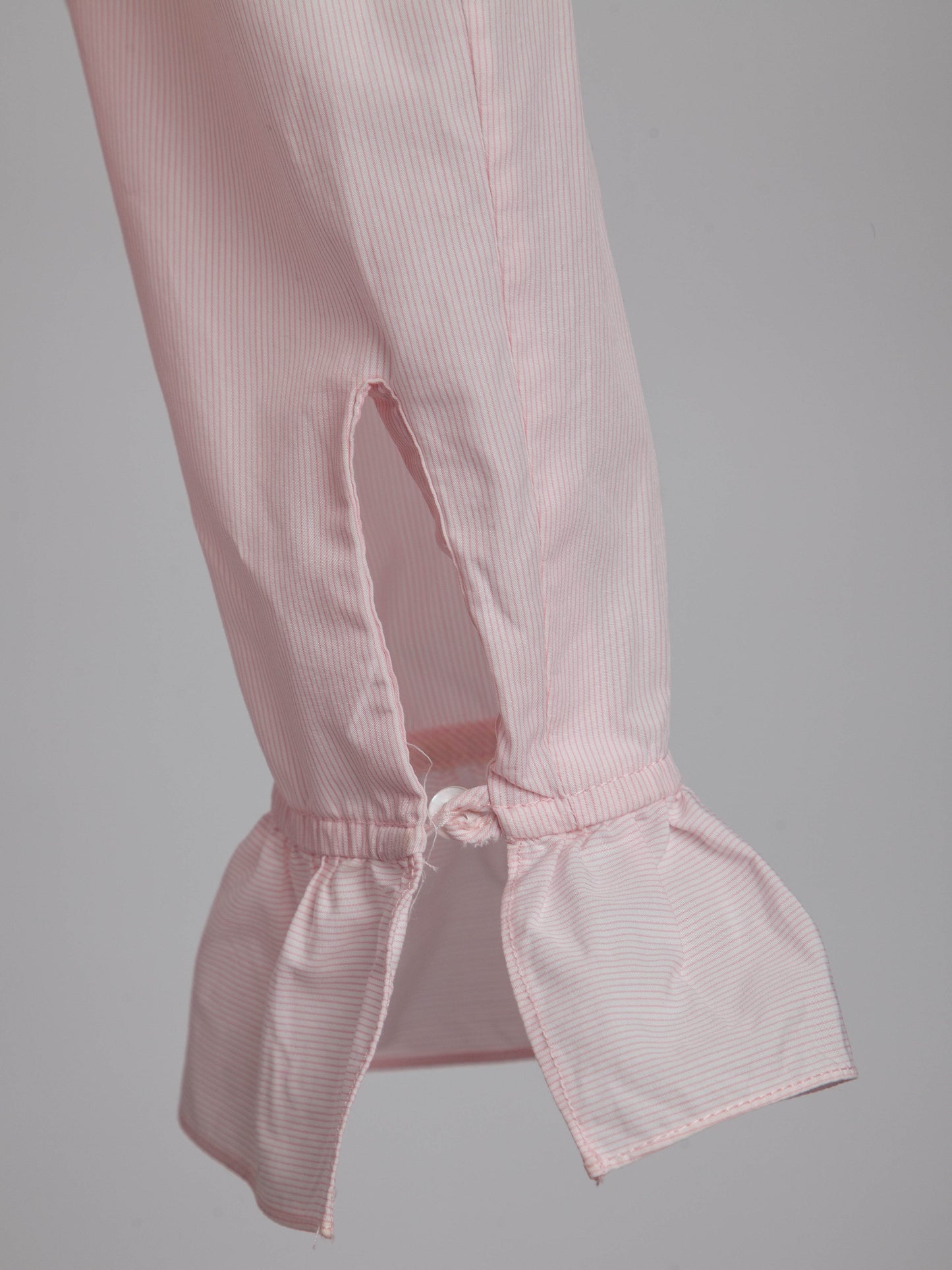 good sandro pink cotton blouse long sleeve xxs ruffled collar