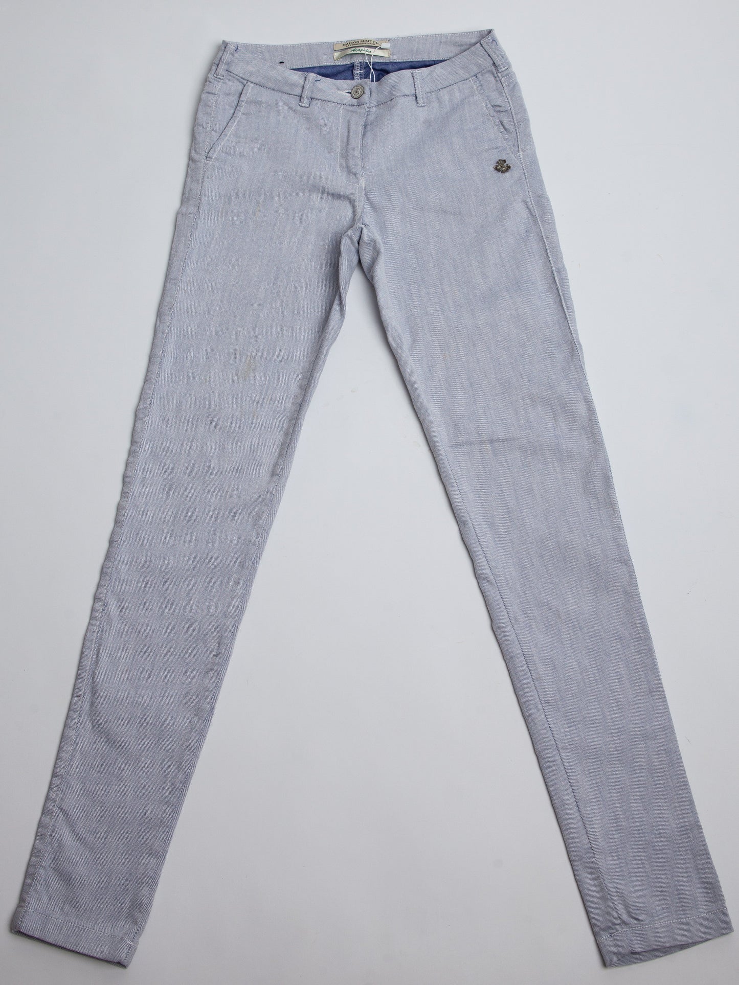 good maison scotch gray cotton pants size s for women