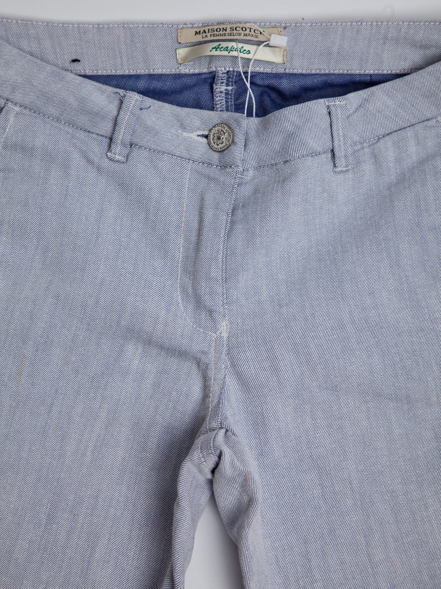 good maison scotch gray cotton pants size s for women