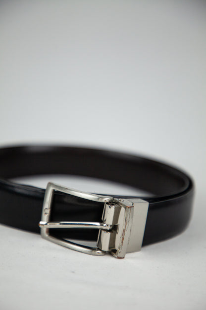 Good Tommy Hilfiger Black Genuine Leather Belt with Silver Buckle