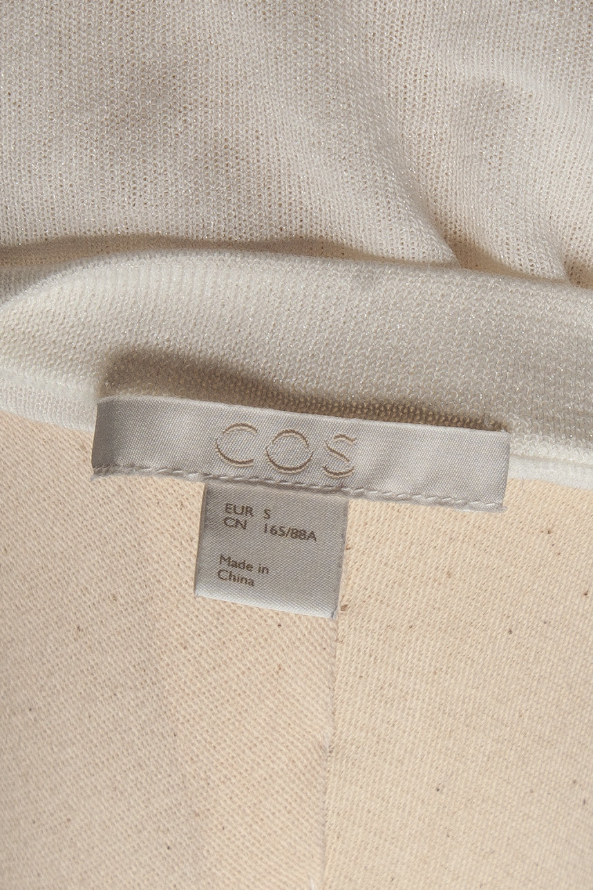good condition cos white polyester women's top size s